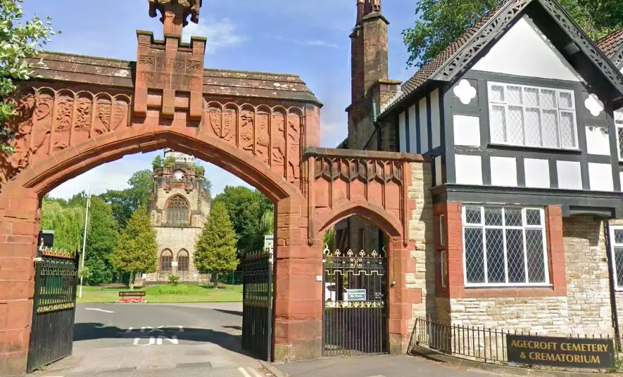 Agecroft Crematorium and Cemetery entrance - Cremations in Manchester