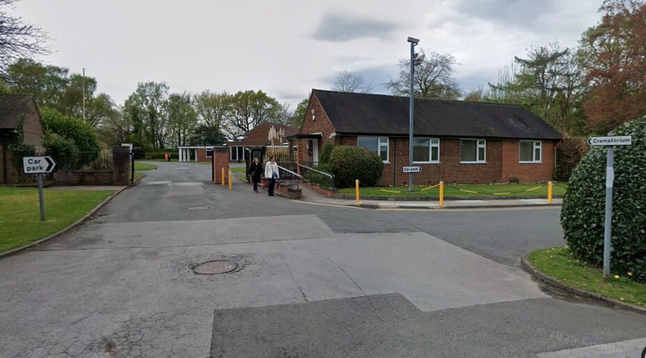 Altrincham Crematorium entrance - cremations in Cheshire